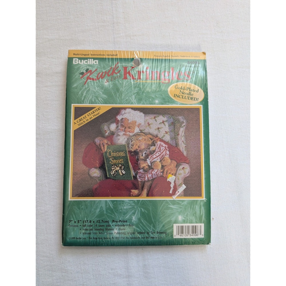 Bucilla Cross Stitch Kit Kwik & Easy Kringles New Santa A Christmas Story 84096